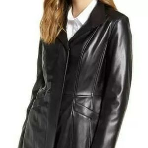 Cole Haan Womens Signature Leather Coat L/G Brand